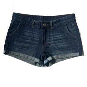 Buffalo David Bitton Penelope Dark Wash Denim Shorts – Size 29 – Cuffed Hem